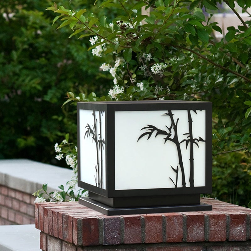 Ramsey Geometric LED Modern Outdoor Pillar Lamp