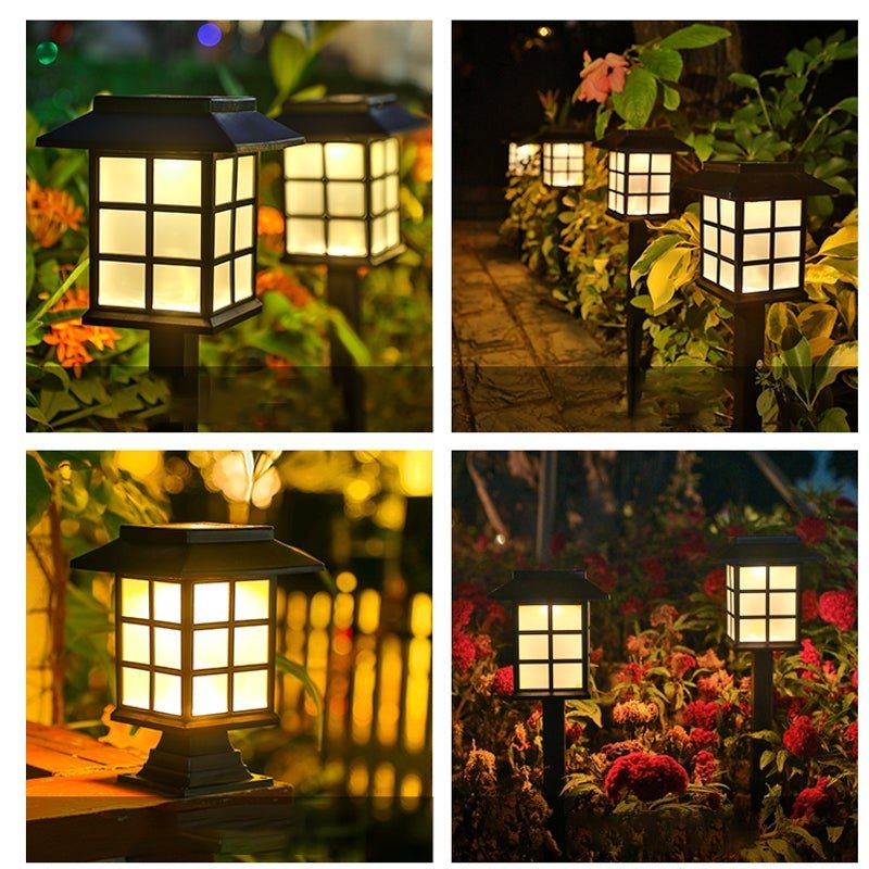 Merle Square Pavilion-shaped Solar LED ABS Outdoor Post Light