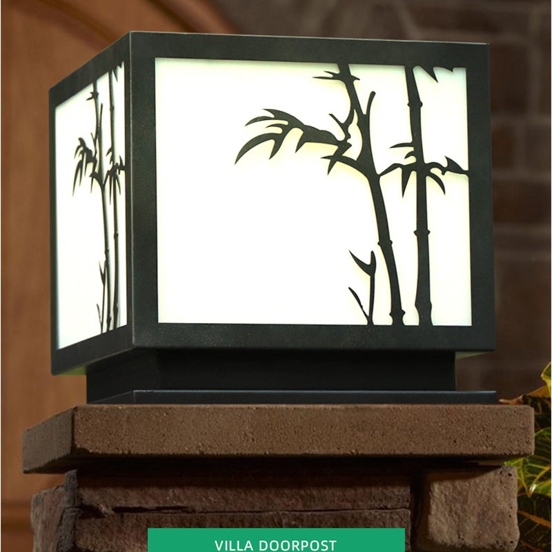 Ramsey Geometric LED Modern Outdoor Pillar Lamp