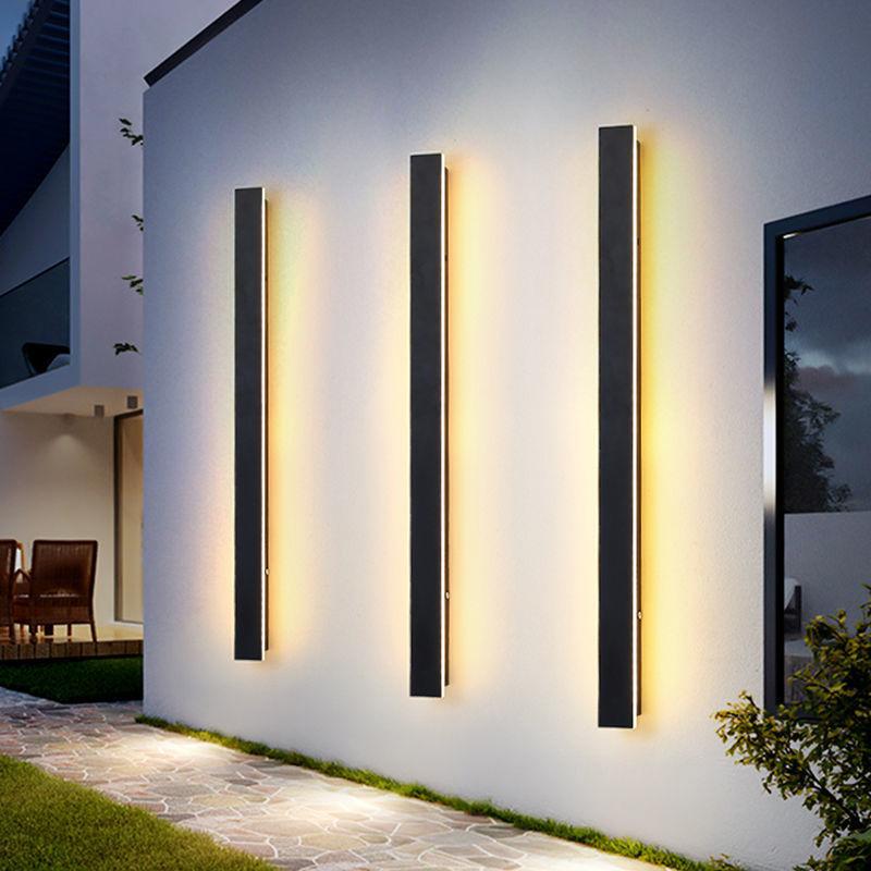 Fier Long Strip Modern Outdoor Wall Lights