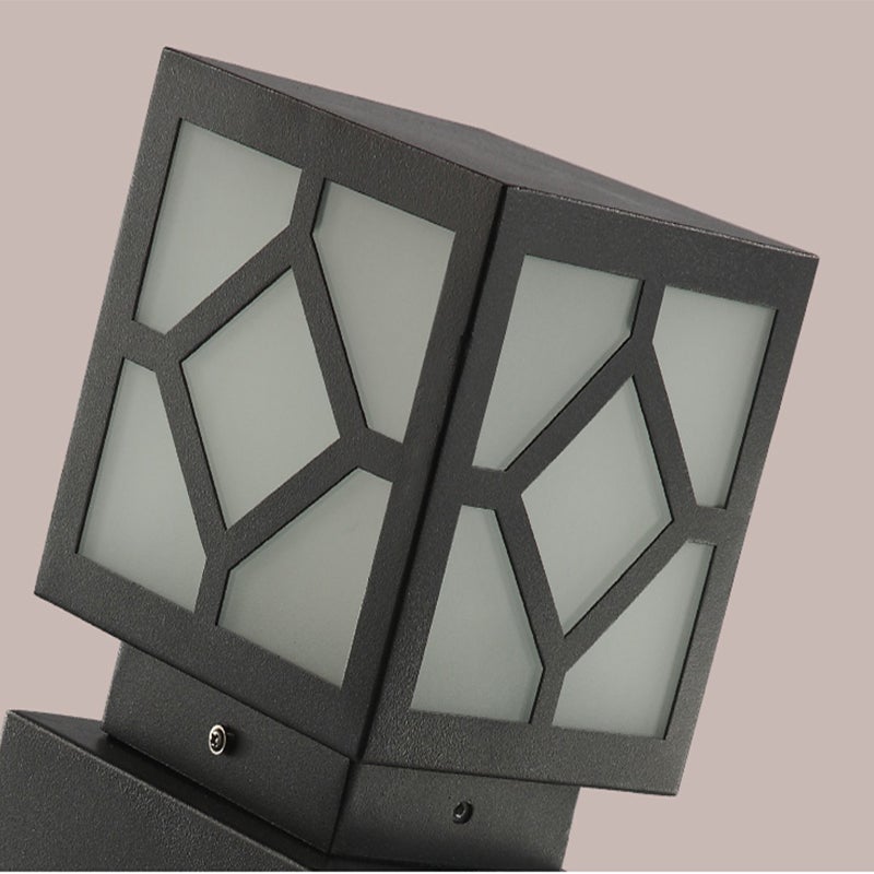 Luther Square LED Modern Steel Outdoor Post Lamp