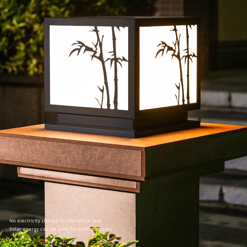 Ramsey Geometric LED Modern Outdoor Pillar Lamp