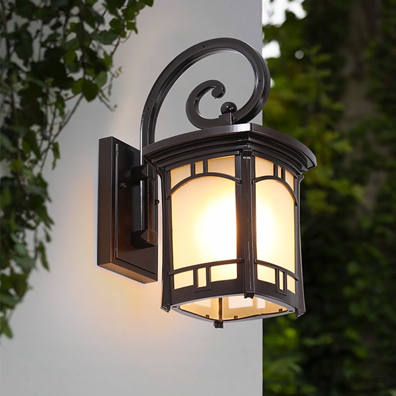 Sacha Vintage Striped Modern Glass Outdoor Wall Lights