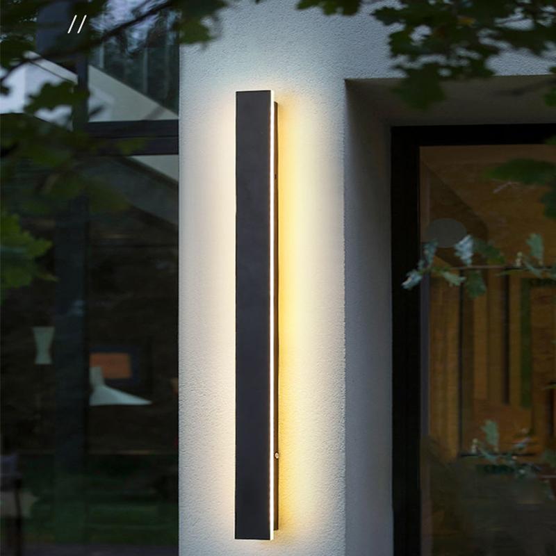 Fier Long Strip Modern Outdoor Wall Lights
