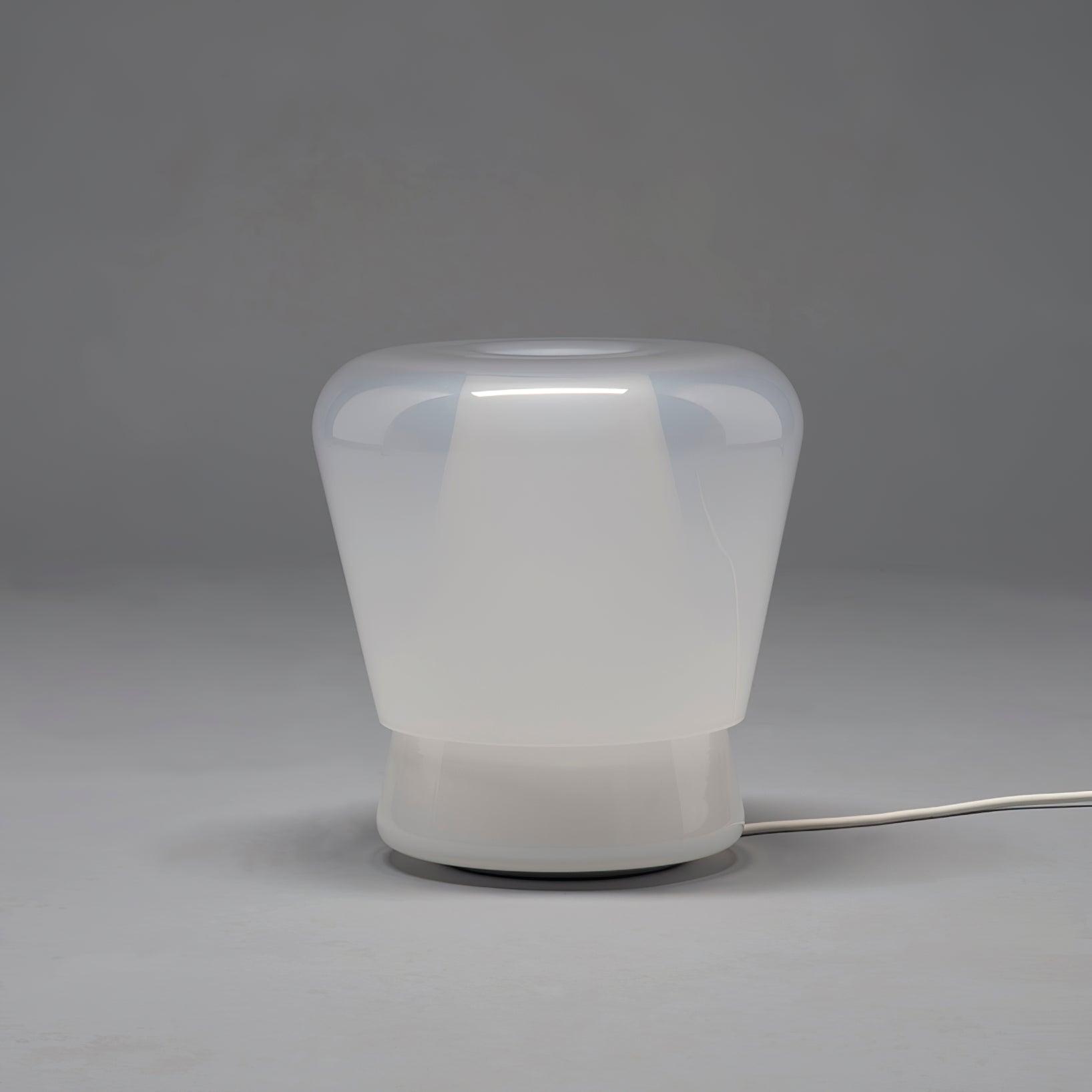 Aurnoril Smoky Glass Table Lamp-Neutral Decor