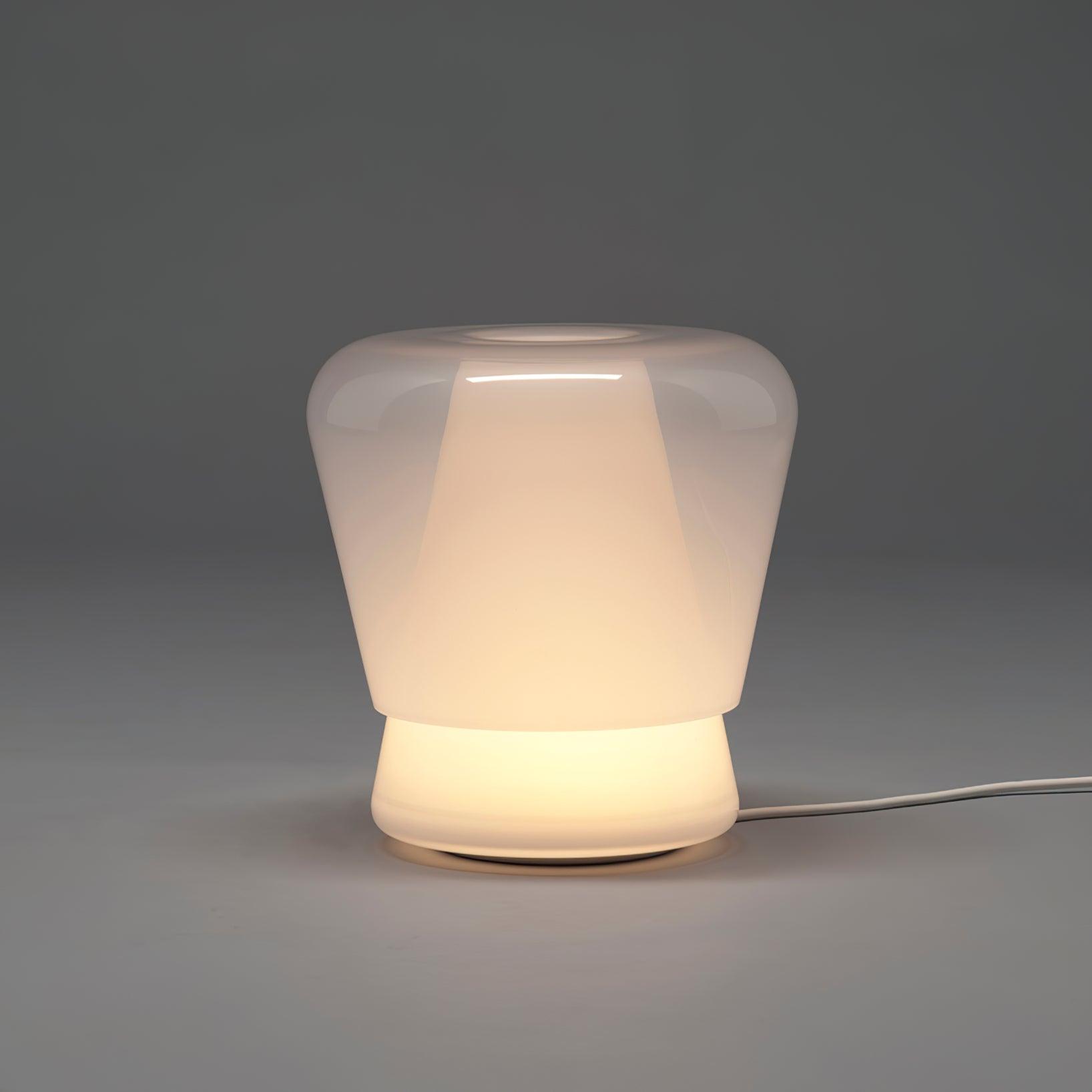 Aurnoril Smoky Glass Table Lamp-Neutral Decor