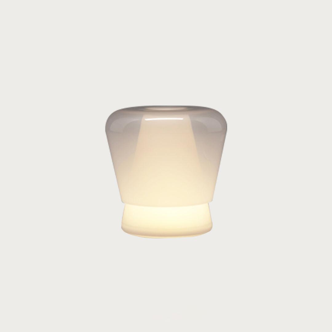 Aurnoril Smoky Glass Table Lamp-Neutral Decor