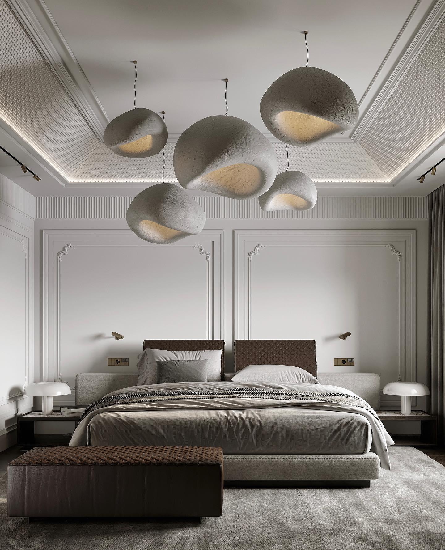 Lustra Chandelier Rough Combination Wabi-Sabi-Neutral Decor