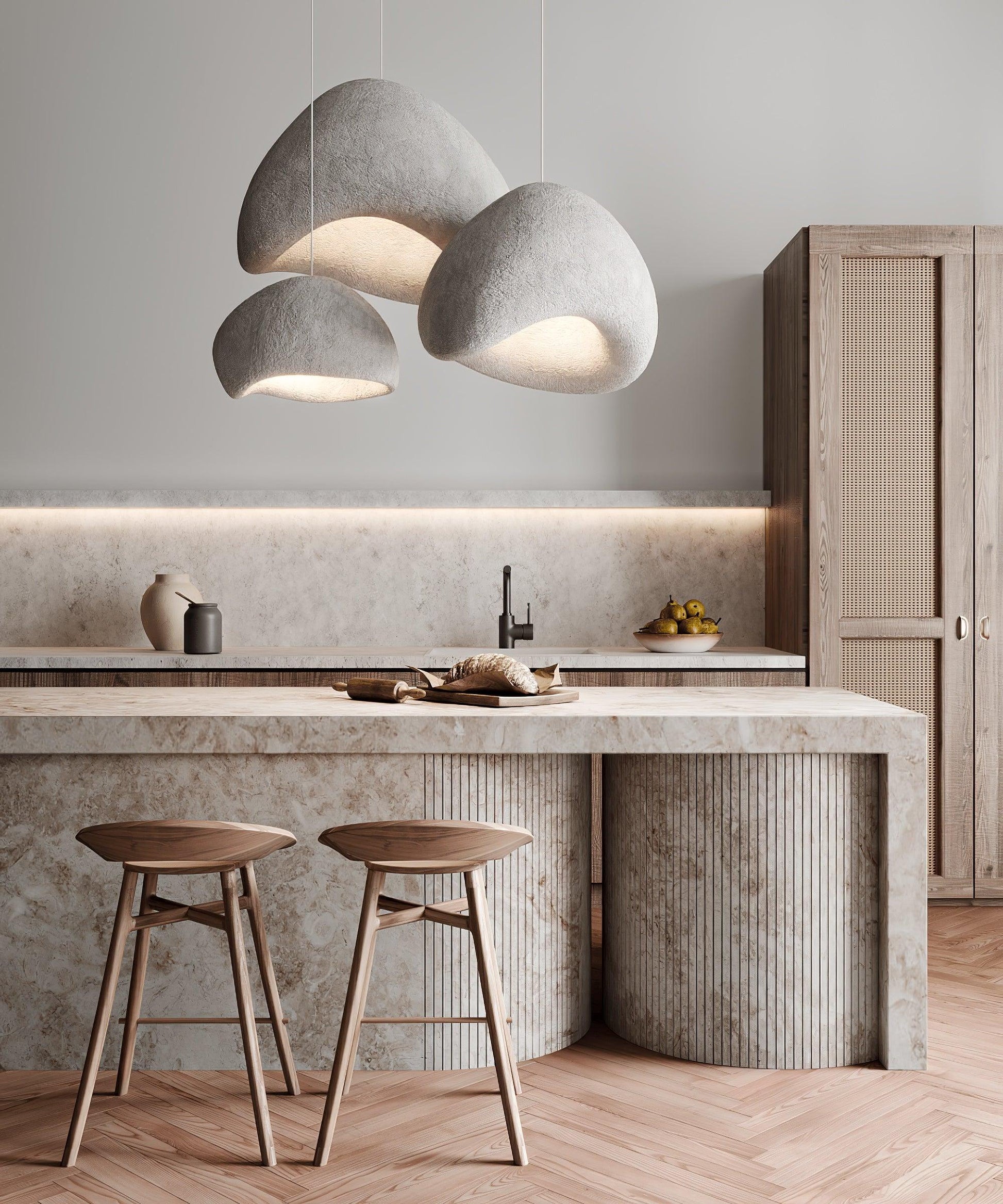 Lustra Chandelier Rough Combination Wabi-Sabi-Neutral Decor