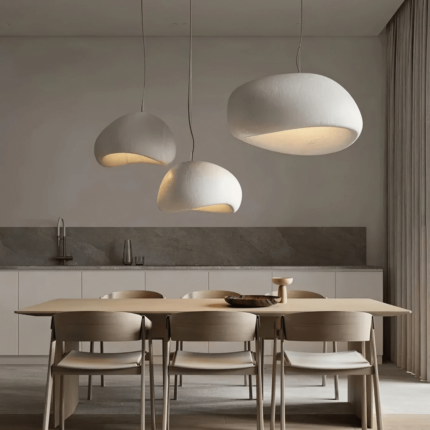 Lustra Chandelier Rough Combination Wabi-Sabi-Neutral Decor