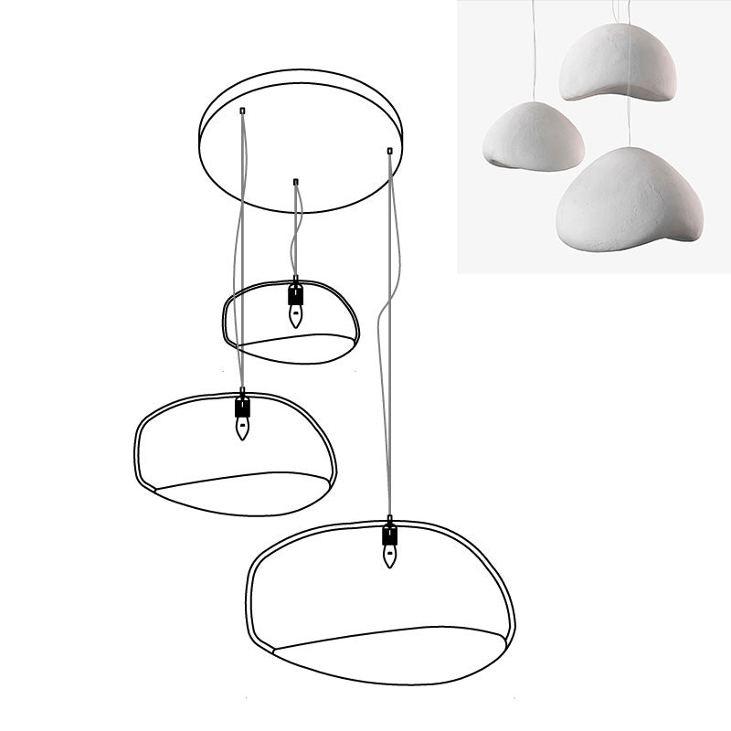 Lustra Chandelier Rough Combination Wabi-Sabi-Neutral Decor