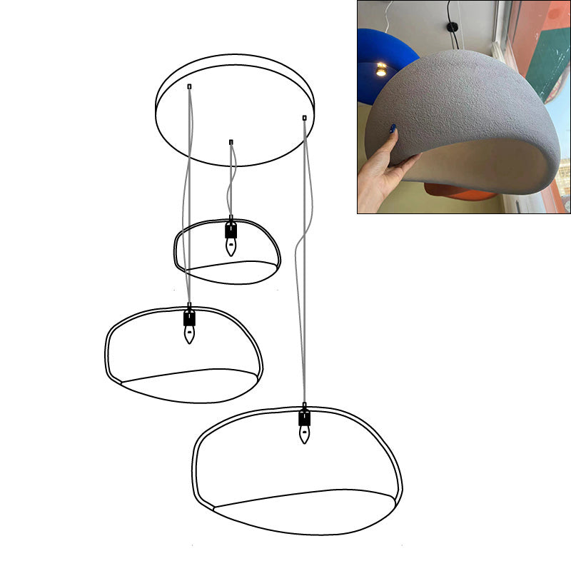Lustra Chandelier Rough Combination Wabi-Sabi-Neutral Decor