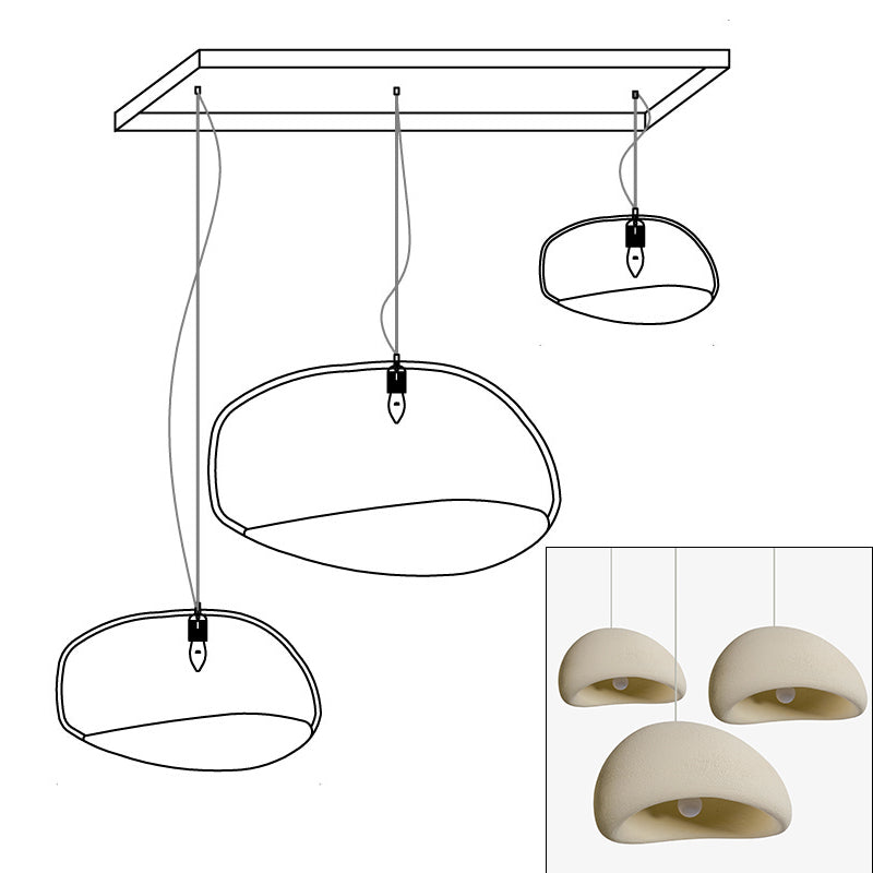 Lustra Chandelier Rough Combination Wabi-Sabi-Neutral Decor