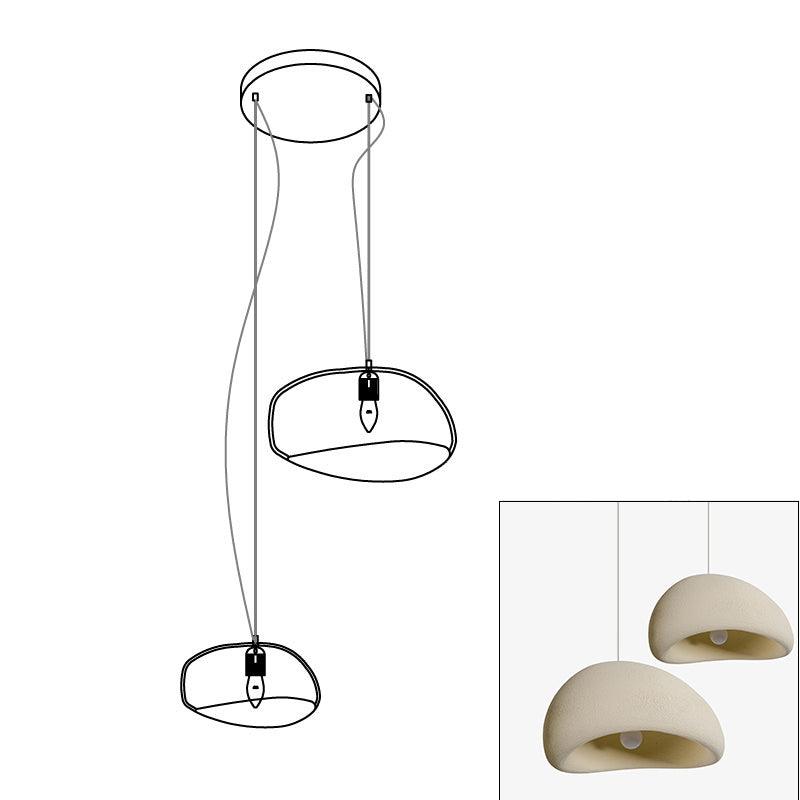 Lustra Chandelier Rough Combination Wabi-Sabi-Neutral Decor