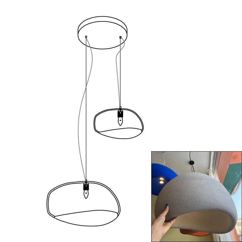 Lustra Chandelier Rough Combination Wabi-Sabi-Neutral Decor