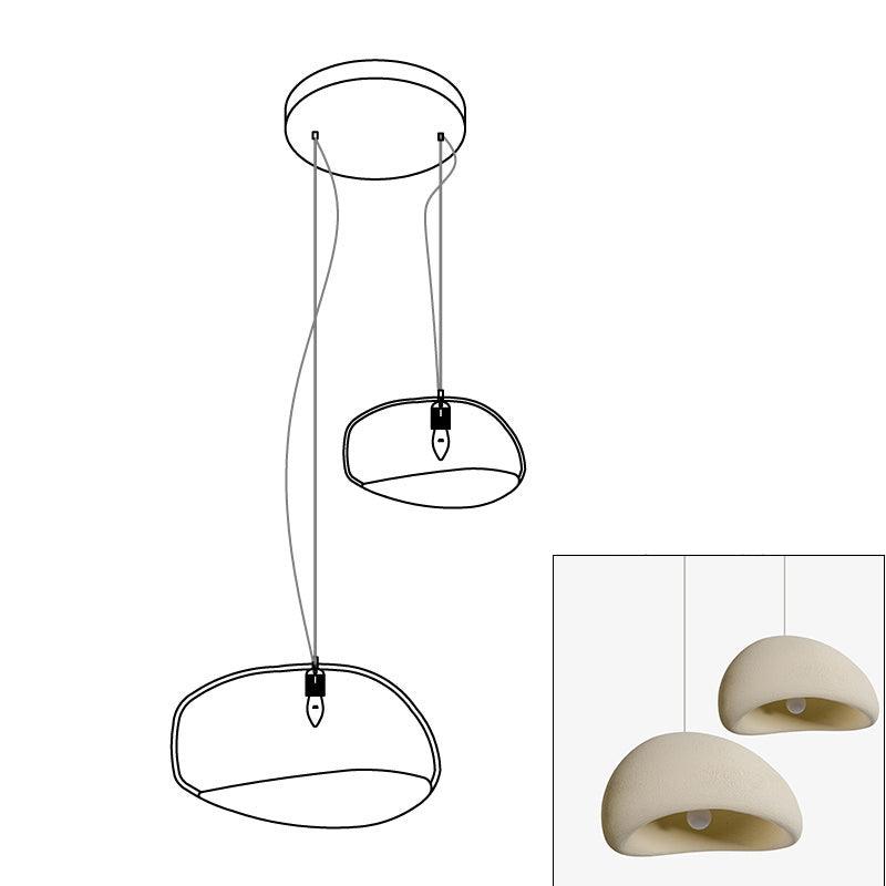 Lustra Chandelier Rough Combination Wabi-Sabi-Neutral Decor