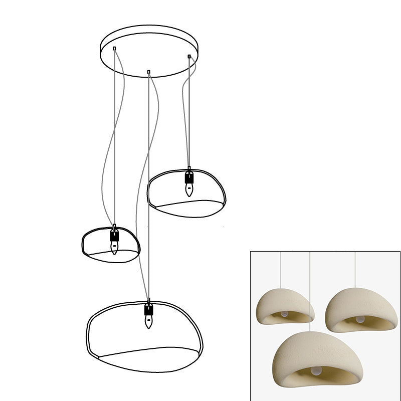 Lustra Chandelier Rough Combination Wabi-Sabi-Neutral Decor