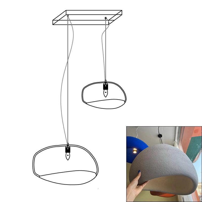 Lustra Chandelier Rough Combination Wabi-Sabi-Neutral Decor