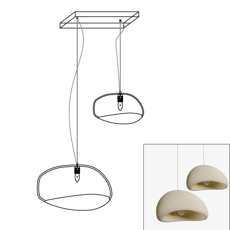 Lustra Chandelier Rough Combination Wabi-Sabi-Neutral Decor