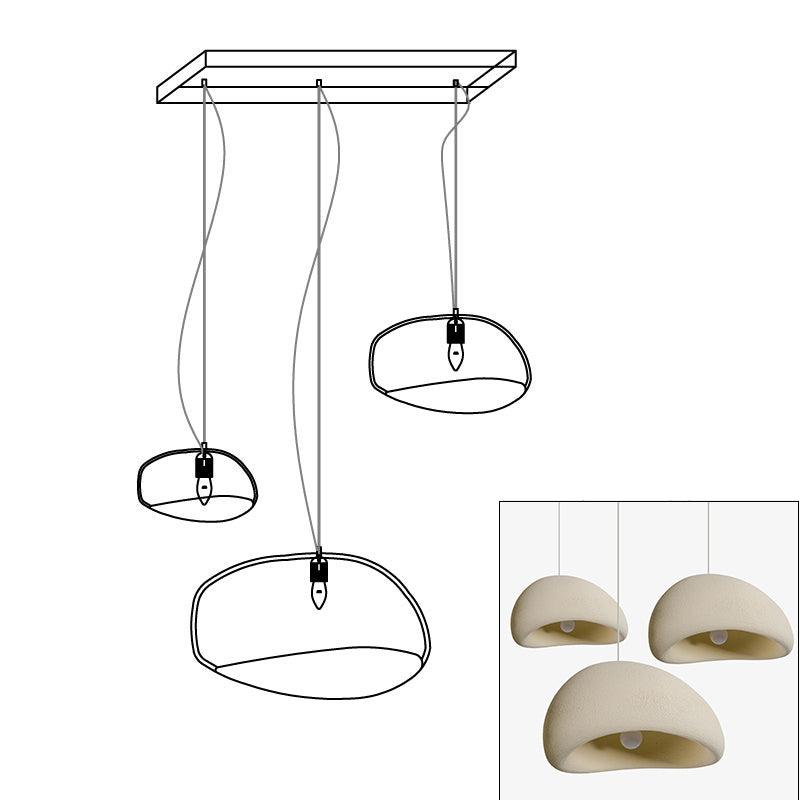 Lustra Chandelier Rough Combination Wabi-Sabi-Neutral Decor