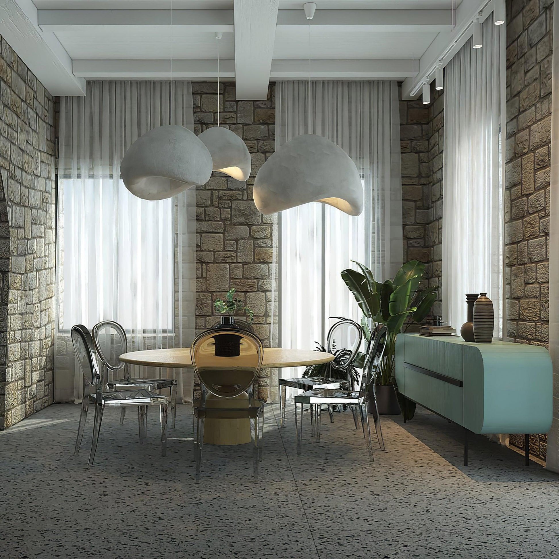 Lustra Chandelier Rough Combination Wabi-Sabi-Neutral Decor