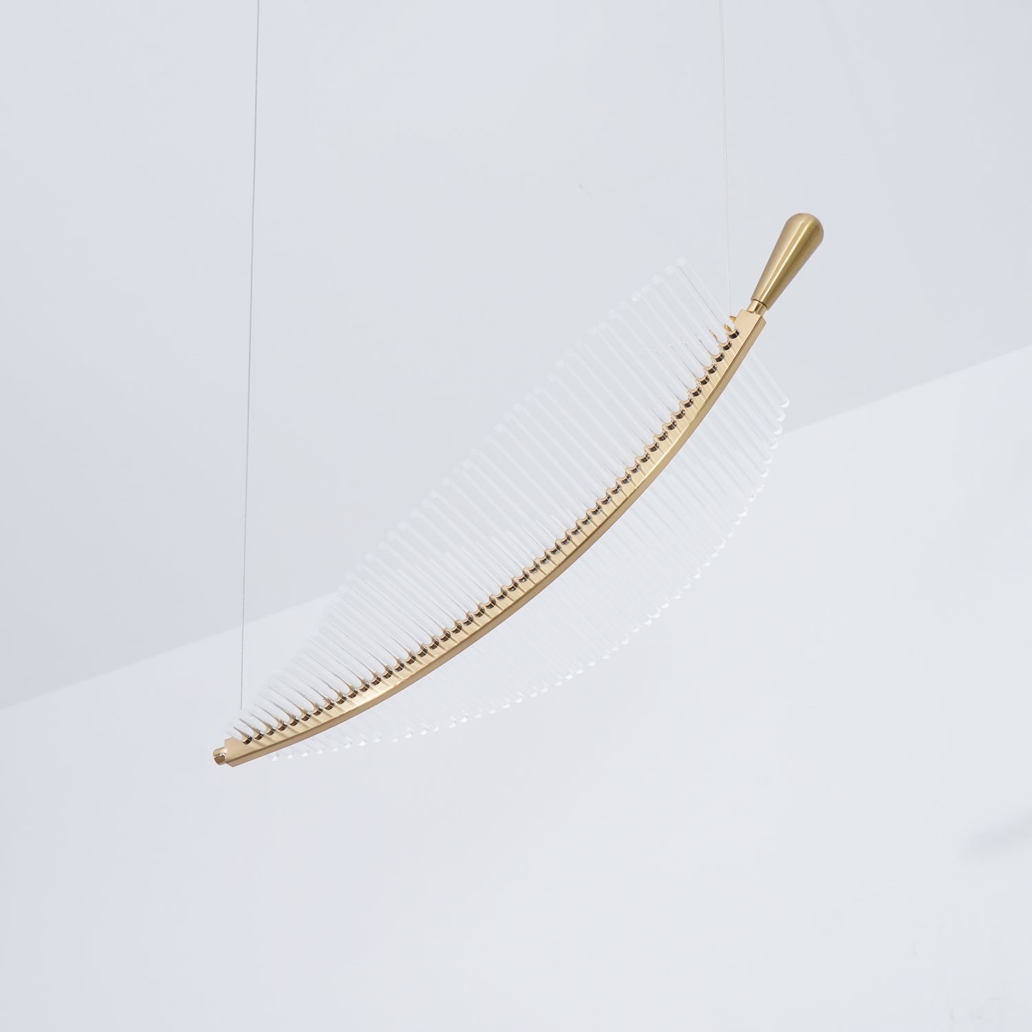 Kuo Chandelier Leaf Acrylic Gold Elegant Modern-Neutral Decor
