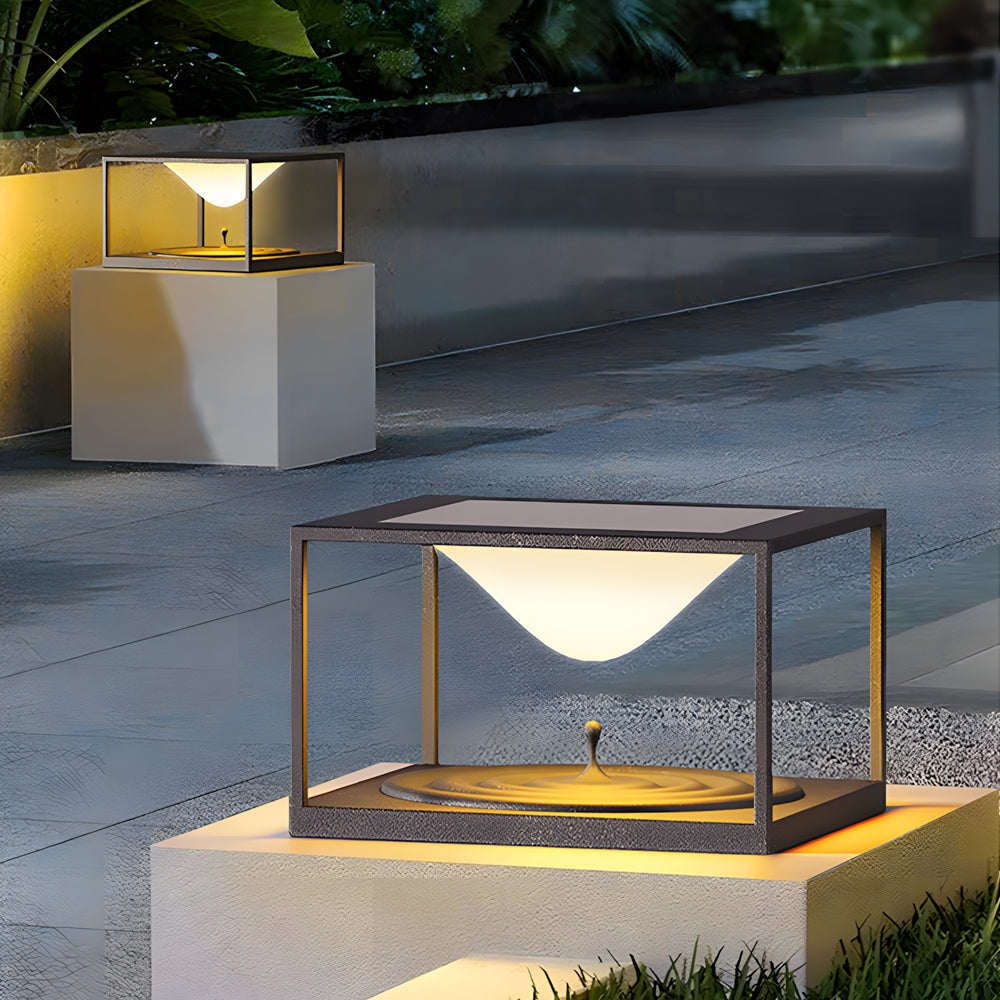 Winston Square Pillar Stainless Steel Outdoor Post Light