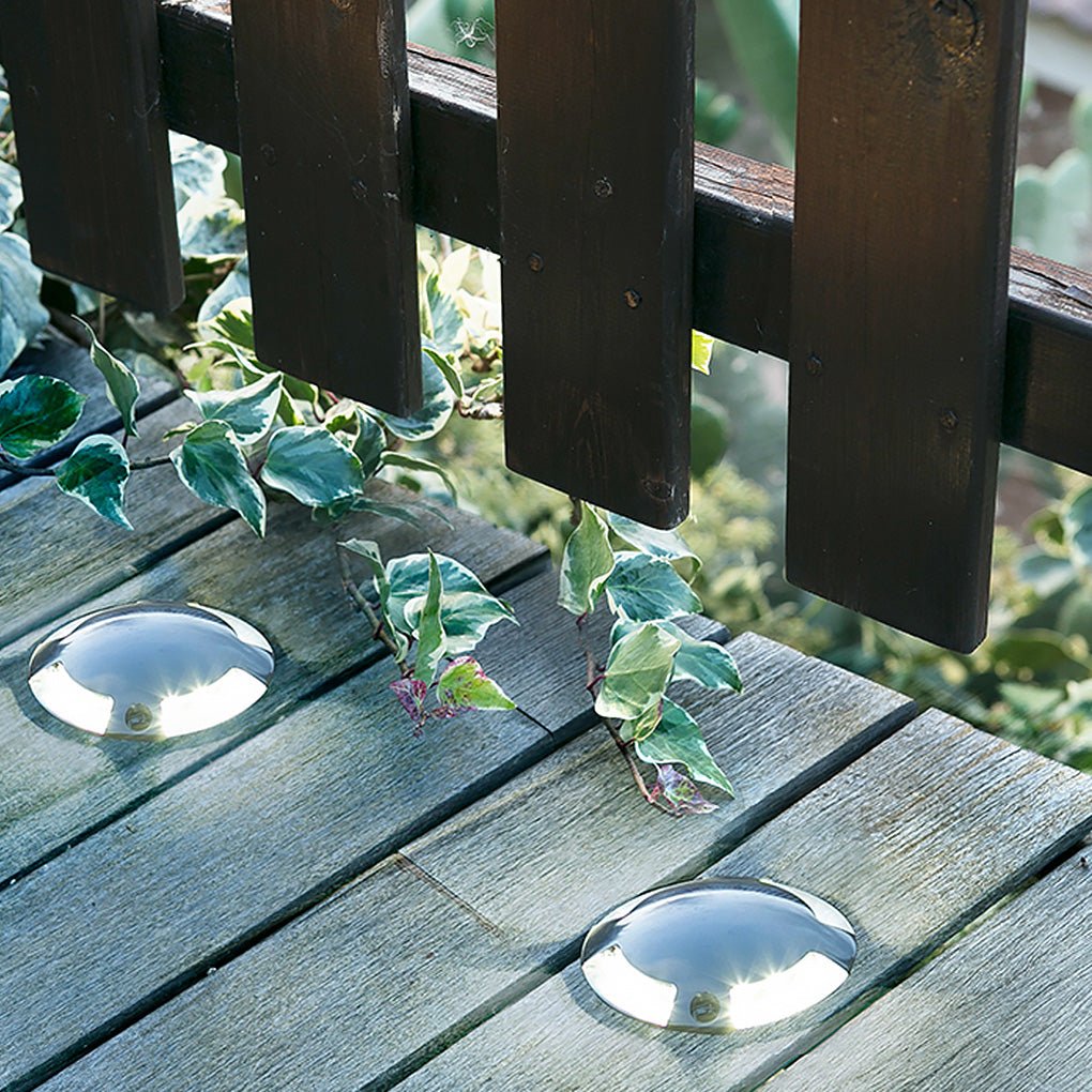 Welrn Round Modern LED Outdoor Step Lights
