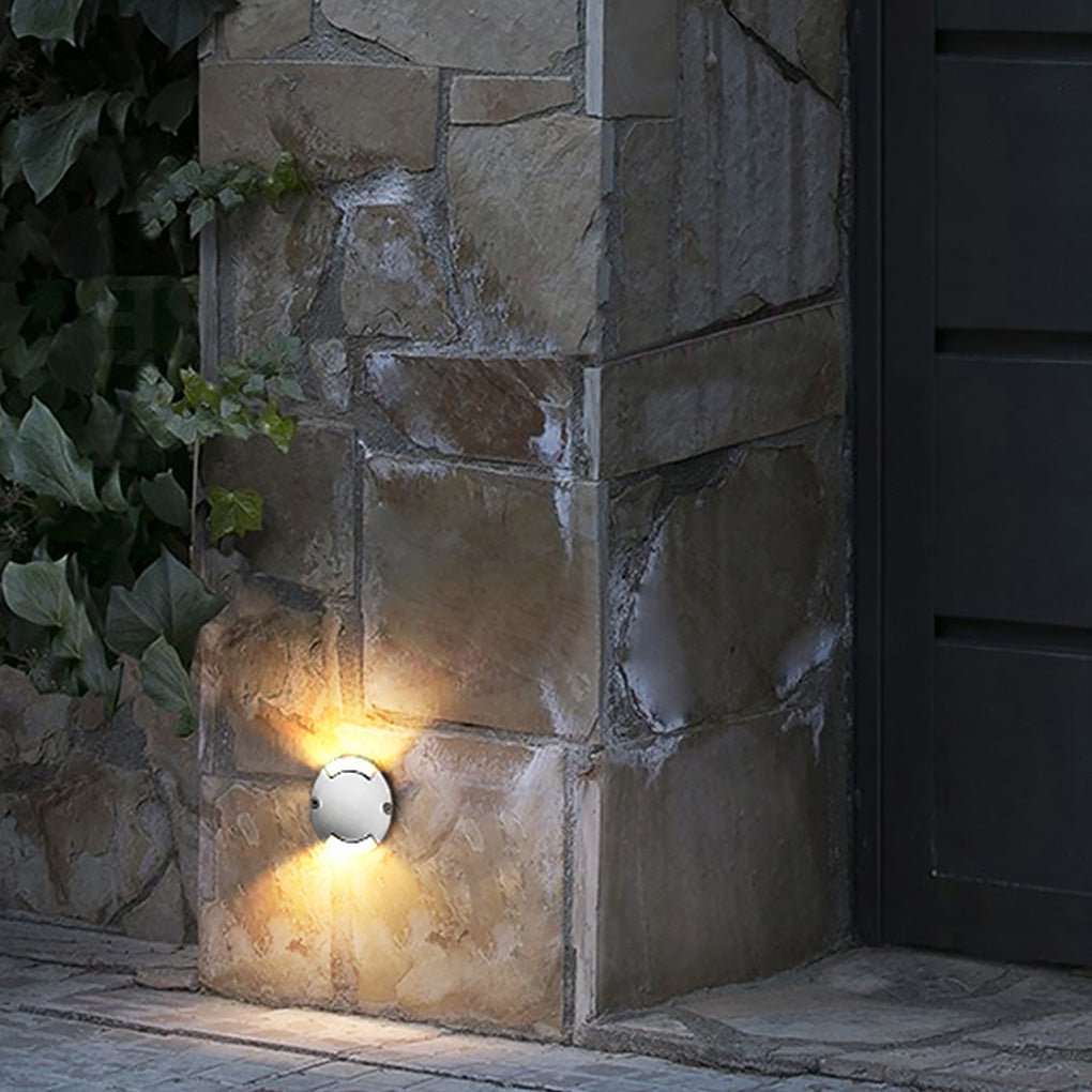 Welrn Round Modern LED Outdoor Step Lights