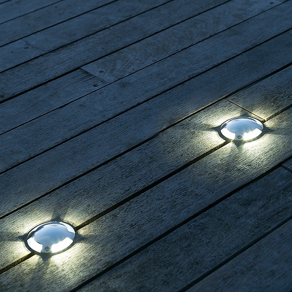 Welrn Round Modern LED Outdoor Step Lights