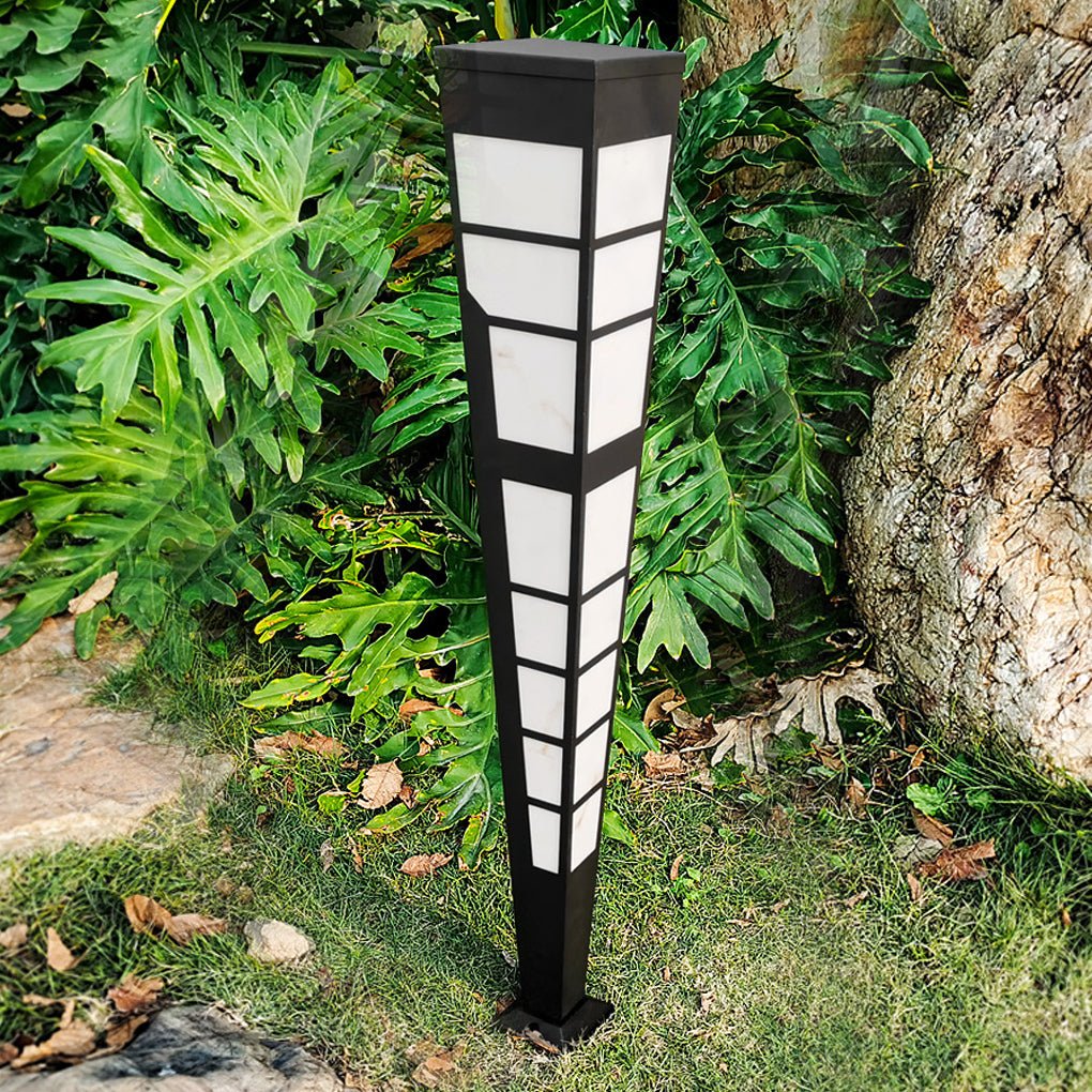 Dixon Modern Marble Steel Outdoor Post Light