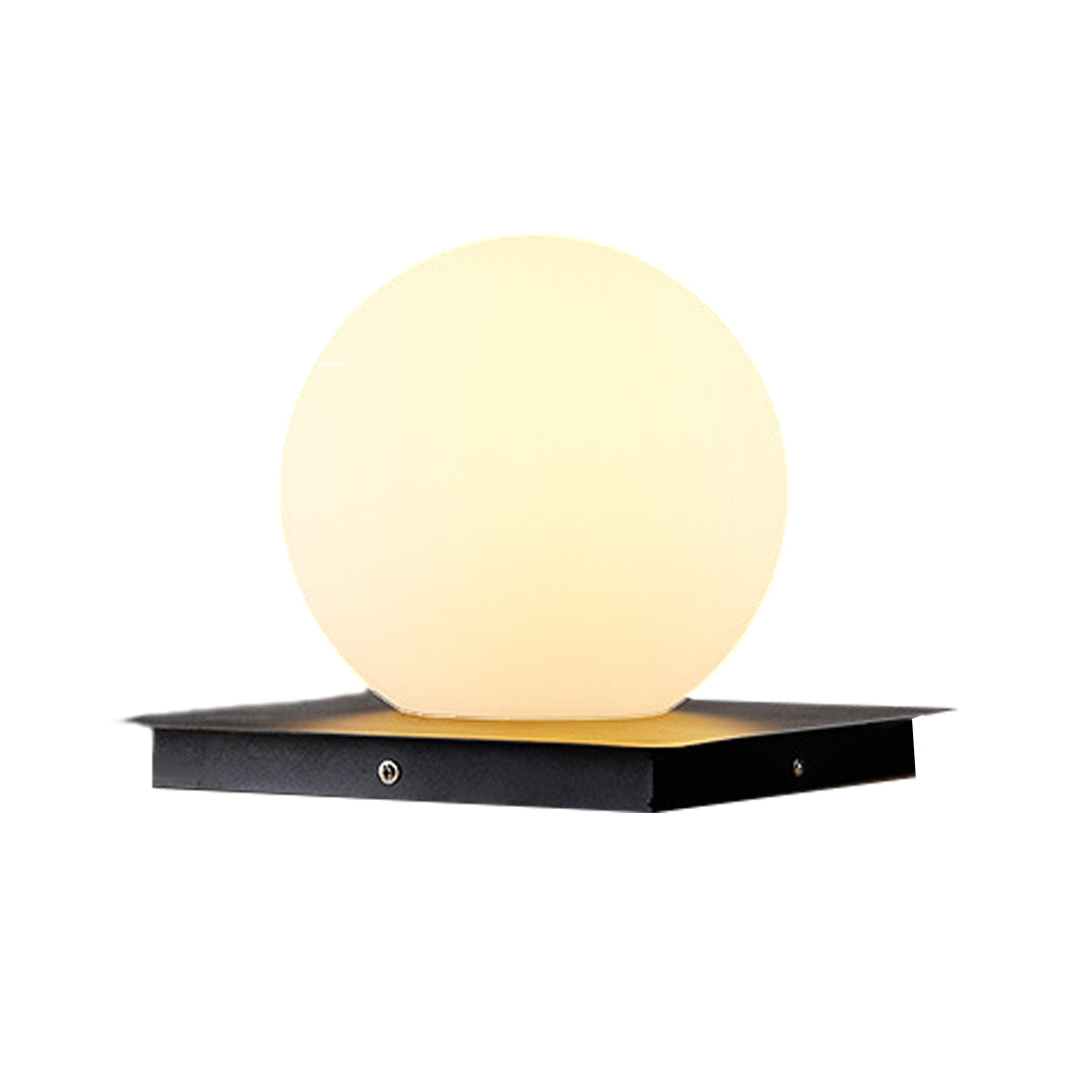 Nathania Lampshade Modern Steel Outdoor Pillar Lights