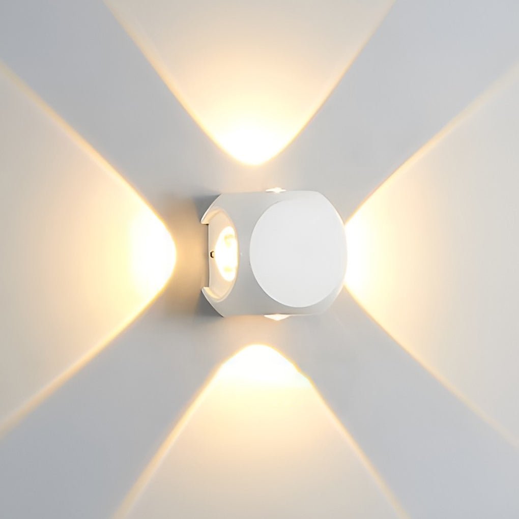 Silvery Modern Minimalist Outdoor Sconce Wall Lamp