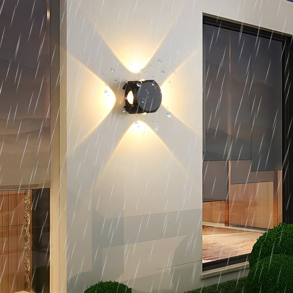 Silvery Modern Minimalist Outdoor Sconce Wall Lamp