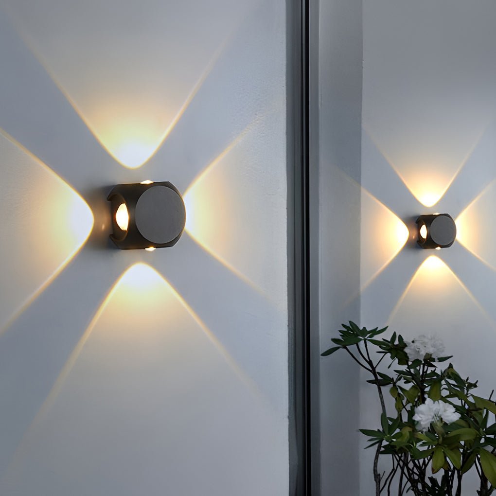 Silvery Modern Minimalist Outdoor Sconce Wall Lamp