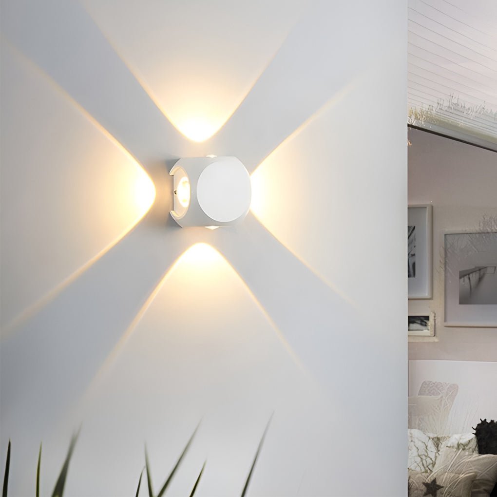 Silvery Modern Minimalist Outdoor Sconce Wall Lamp