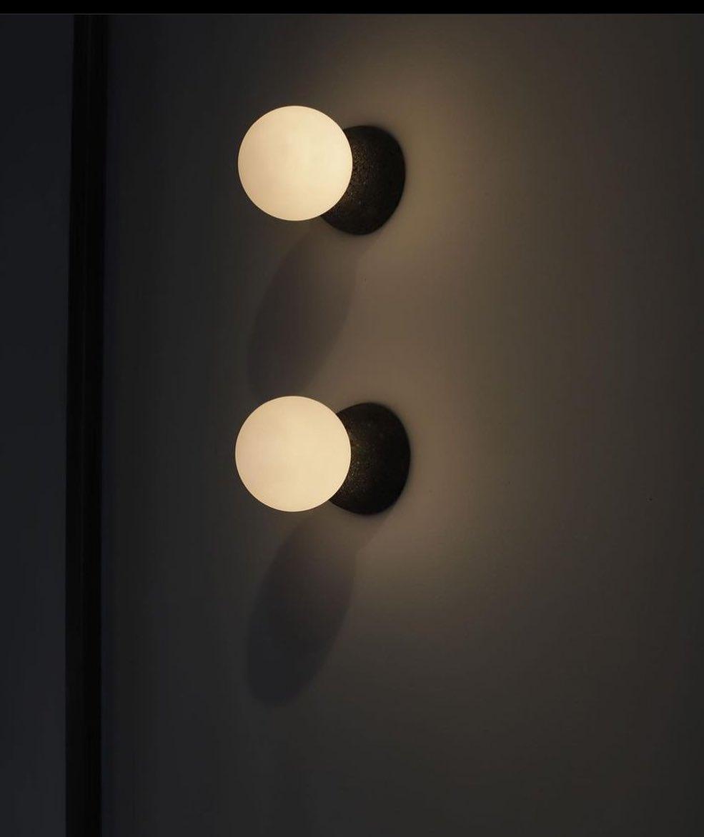 Lustra Wall Lamp Concrete Opal Glass-Neutral Decor
