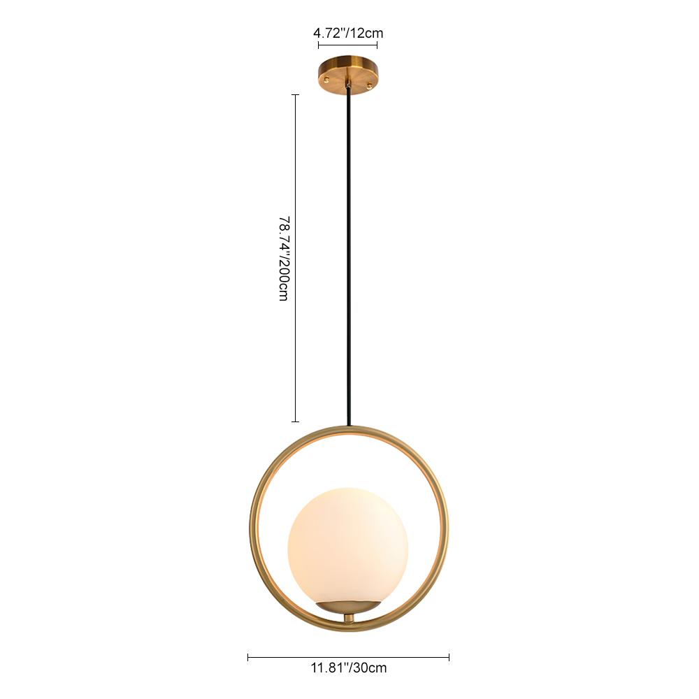 Qvistuva Modern Globe Pendant Light-Neutral Decor