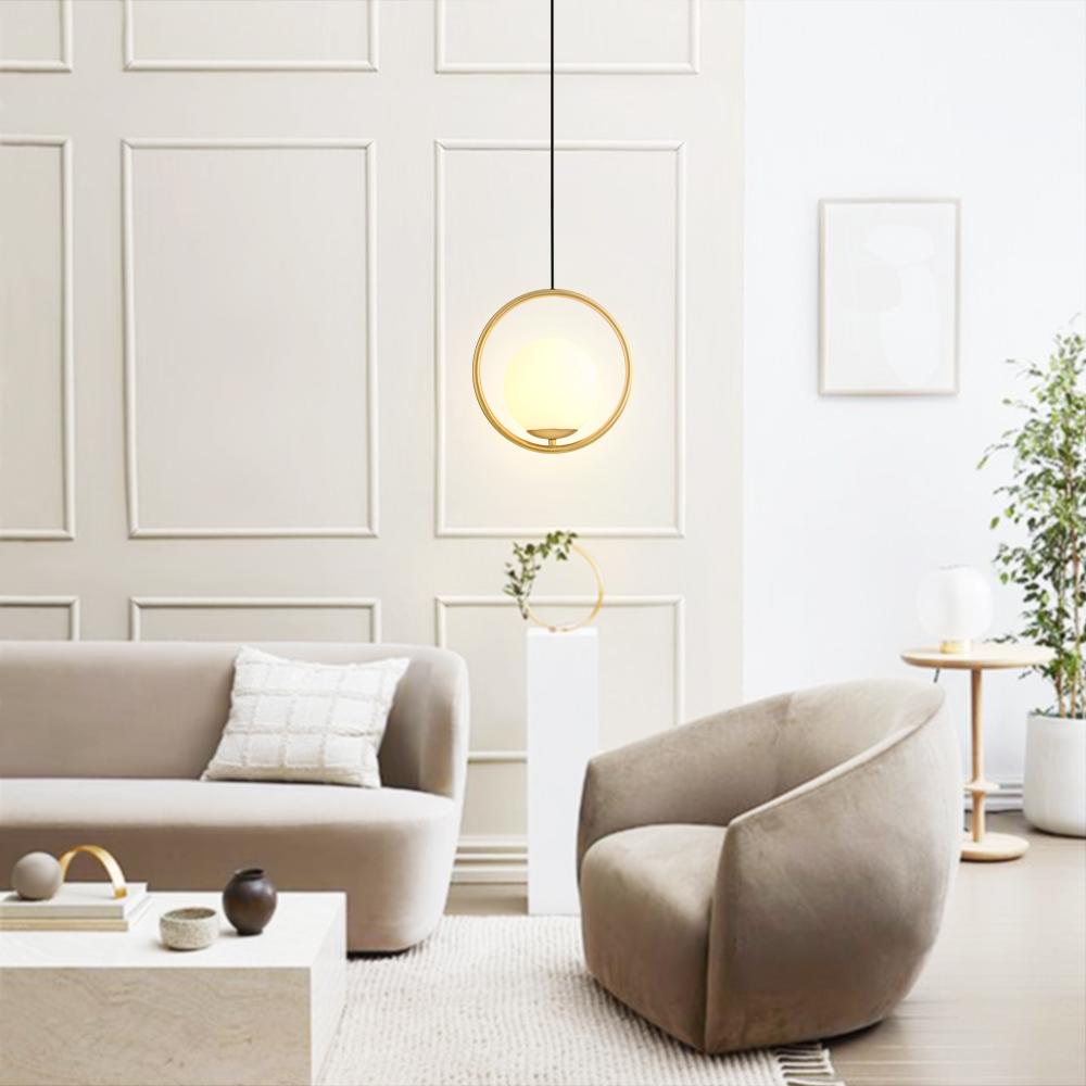 Qvistuva Modern Globe Pendant Light-Neutral Decor