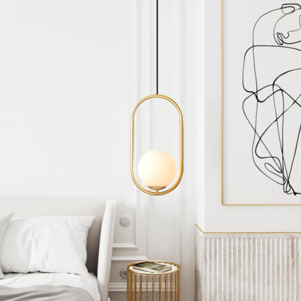 Qvistuva Modern Globe Pendant Light-Neutral Decor
