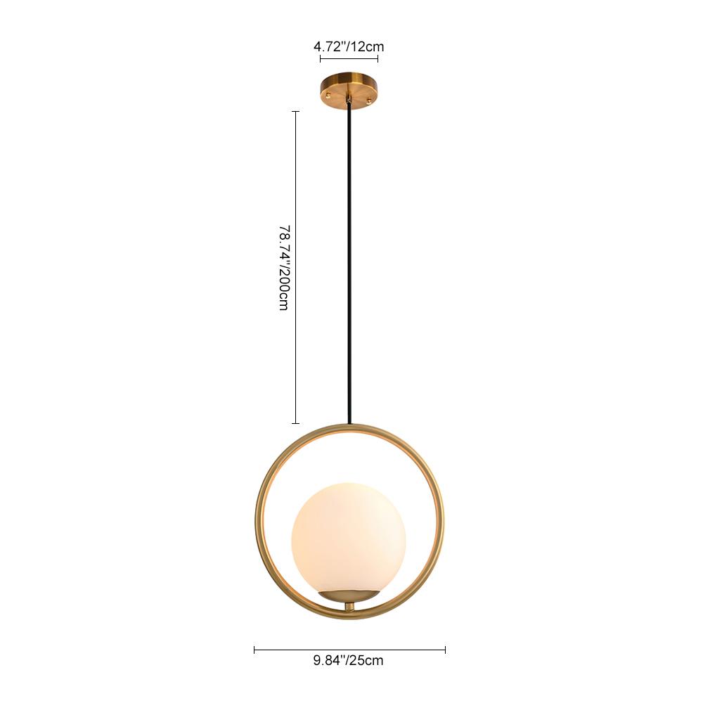 Qvistuva Modern Globe Pendant Light-Neutral Decor