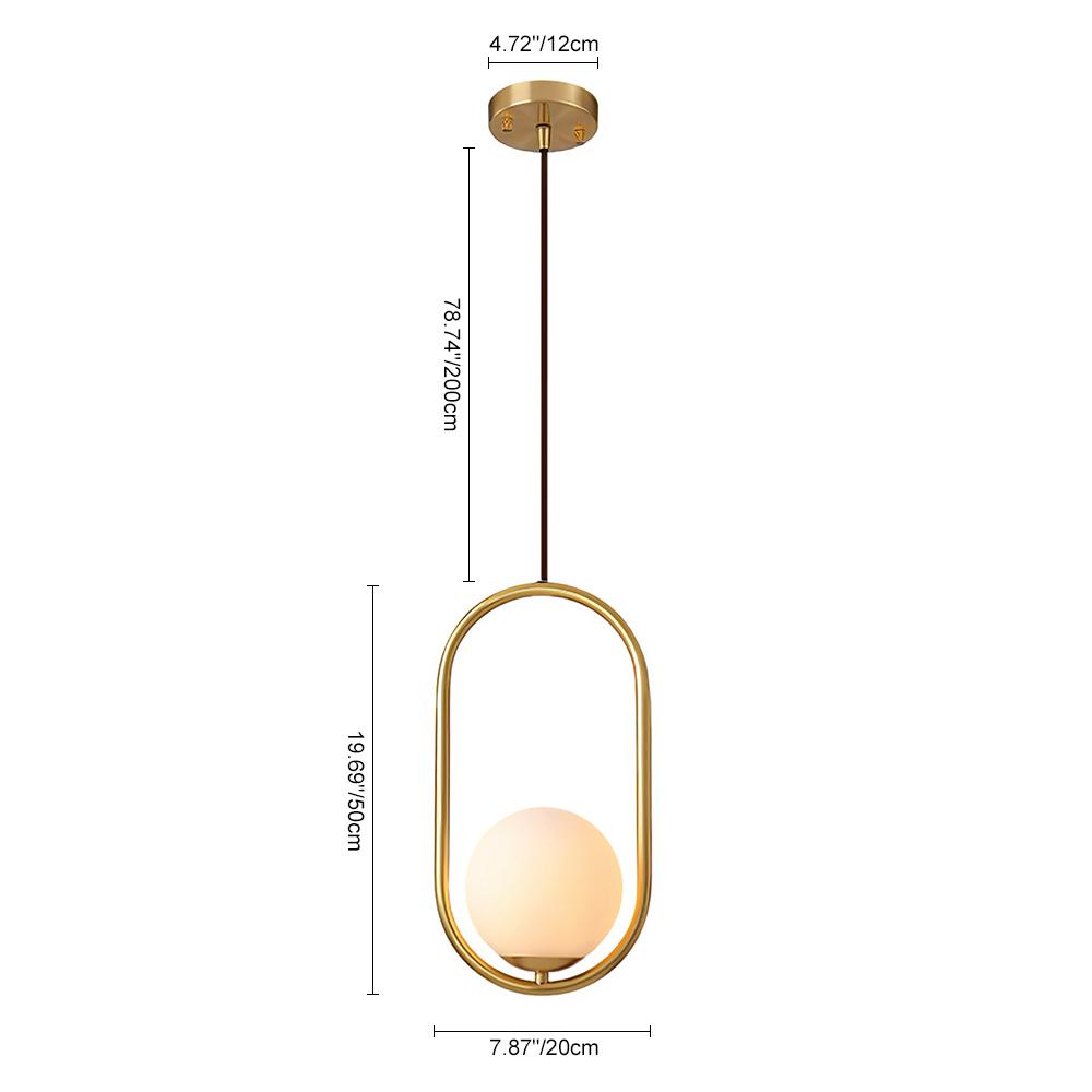 Qvistuva Modern Globe Pendant Light-Neutral Decor