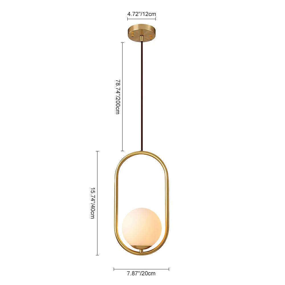 Qvistuva Modern Globe Pendant Light-Neutral Decor