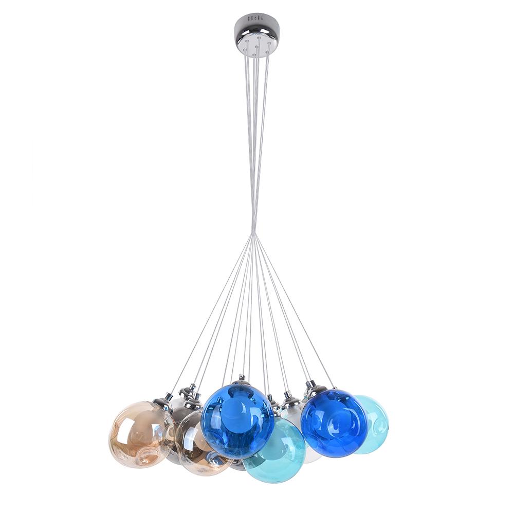 Wægnuli Unique Multi-Color Glass Chandelier - Lamp Copper