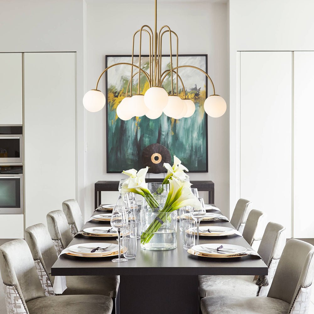 Vallin Traditional Metal Glass Chandelier - Lamp Copper
