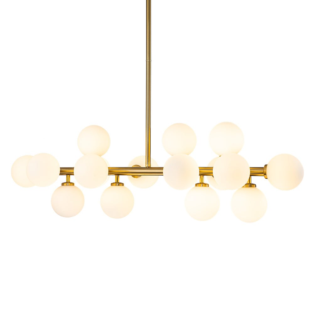 Iris Modern Linear Glass Chandelier-Neutral Decor