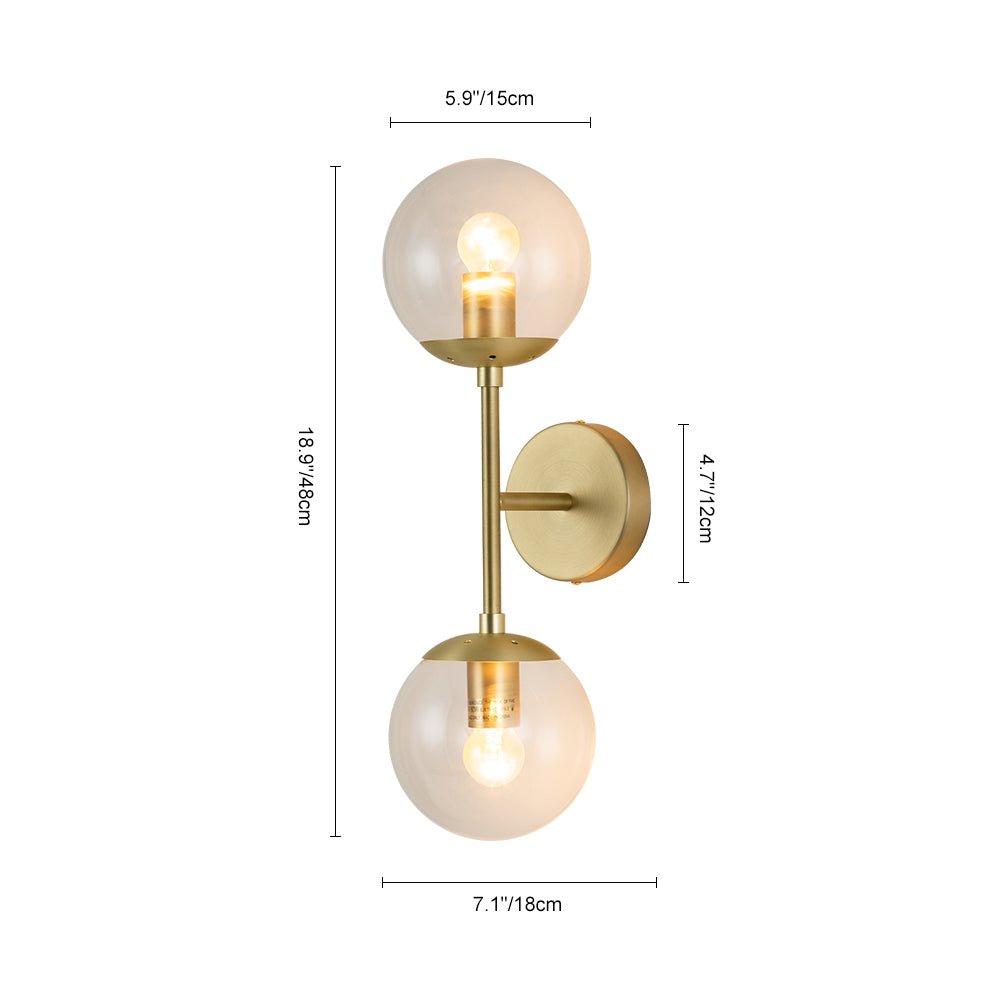 Hjarta Minimalist Glass Wall Sconce - Lamp Copper