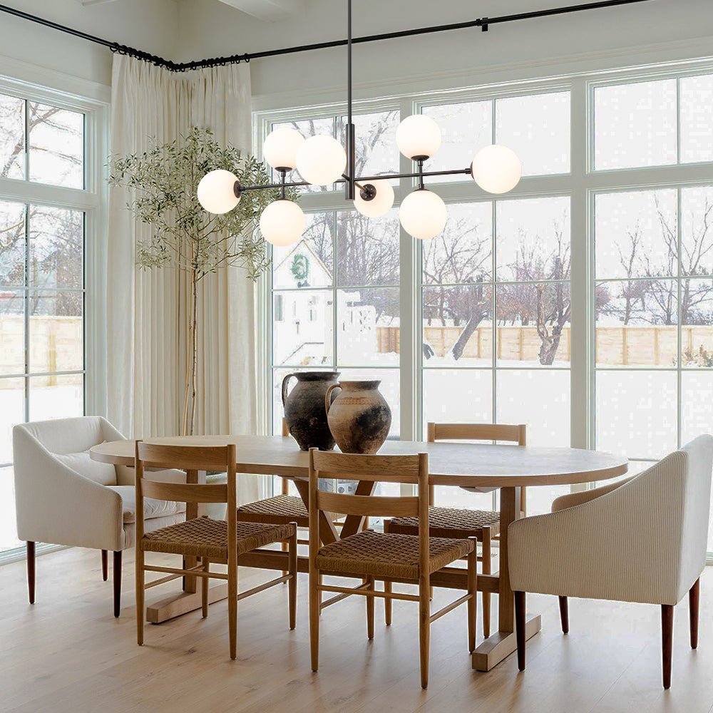 Glorioso Linear Glass Chandelier -Neutral Decor
