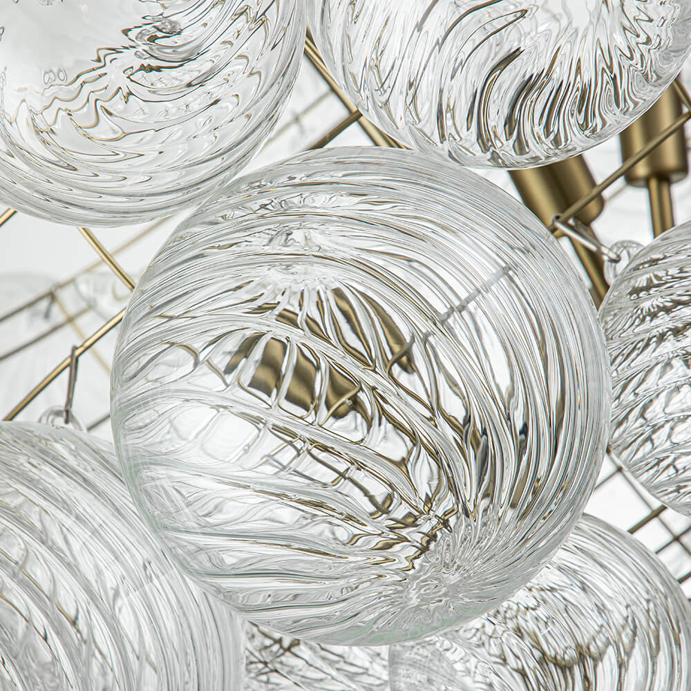 Stellia Bubble Art Brass Chandelier