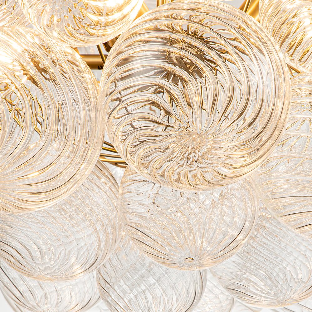 Stellia Bubble Art Brass Chandelier - Lamp Copper